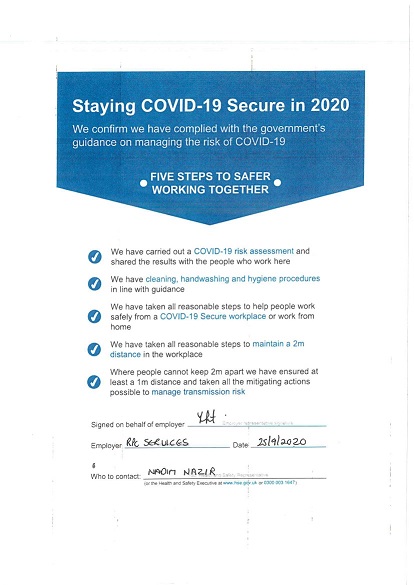 Staying COVID-19 Secure-1